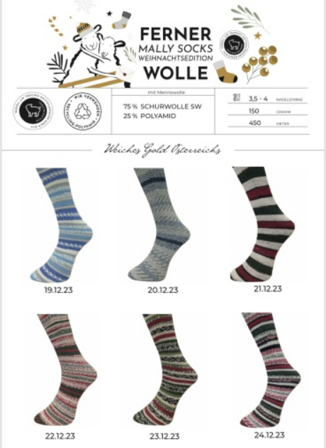Lungauer Sockenwolle Mally Socks Weihnachtsedition