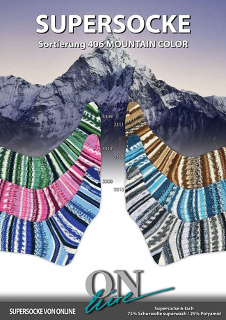 Supersocke 6-fach Sort. 406 Mountain Color