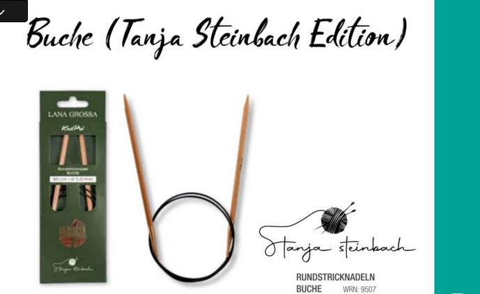 Rundstricknadel Holz Buche by Tanja Steinbach 60cm/2,0-8,0