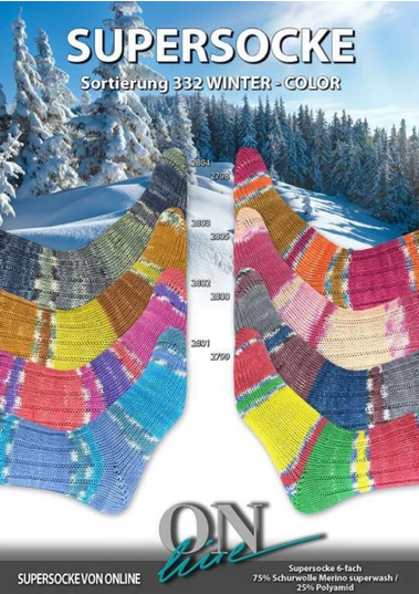 Supersocke 6-fach Winter Color