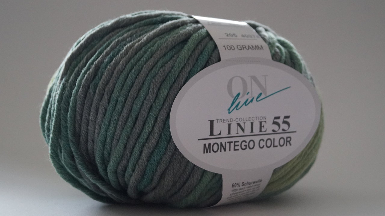 Montego Color Farbe 205 gruen-grau 100g